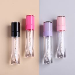 wholesale round makeup tool cosmetic package 6ml oil container pink purple clear empty lip gloss tubes Lip Balm containers