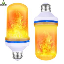 Gravity Induced Flame Effect LED Bulb Flickering Fire Bulb Light Flickering Emulation Decor LED Lamp Lighting Lamp E27 4 modes