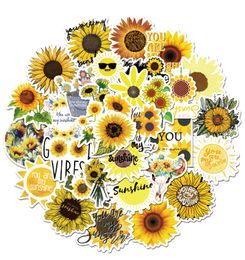 50Pcs Sunflower You are my sunshine Sticker Non-random Graffiti Car Bike Luggage Sticker Laptop Skateboard Motor Water Bottle Vinyl Decal