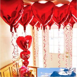 18inch Red Heart Foil Balloon Shaped Foil Balloons Valentines Day Love Gift Wedding Birthday Party Home Decoration Balloons Festival