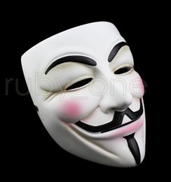 2019 slipknot nouveau Blanc V Masque de mascarade Masque Masques Eyeliner Halloween facial Party Props Vendetta Anonyme Film Guy Masques RRA3557