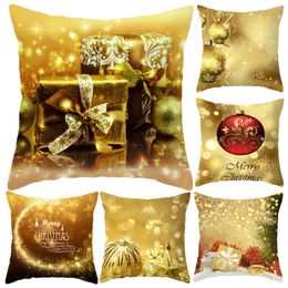 Elk Santa Claus Pillow Case Christmas Cushion Cover Merry Christmas Ornament 2020 Xmas Gift Christmas Decorations For Home