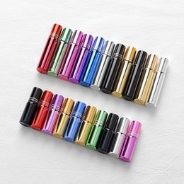 100pcs/lot 5ML 10ml glass perfume bottles refillable roll on bottles essential oils glass vials with glass roller ball