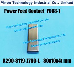 (2pcs) A290-8119-Z780-L 30x10x4tmm Power Feed Contact F008-1 for Fanuc iE,CiA series machine. edm electrode pin F006-2(30) A2908119Z780