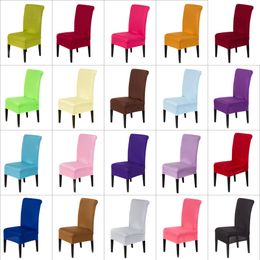 Spandex Stretch Chair Covers Elastic Cloth Washable Chair Seat Cover For Dining Room Weddings Banquet Party Hotel Decorations ju0048