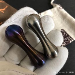 Portable Begleri Solid titanium Tc4 Multicolor Handmade Baked blue Unzip Toys Pocket Knucklebone Turn Bone Finger Flip