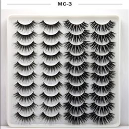 Imitated Mink eyelashes1 box of 20 sets of 3D False Eyelashes Soft Natural Thick Fake Eyelash 3D Eye Lashes mink false eyelash