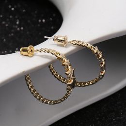 decorative stud Canada - Stud S925 ELEGANCE11 Fashion Gold Earrings Spiral Design Ring Defects Beautiful Texture Classic Women's Decorative Jewelry Big Loop