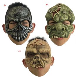 Halloween mask for children scary latex half face masks performance props children half face mask terror party adorn mask of kids