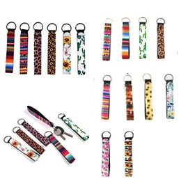 hot print design Neoprene Keychain of Phone Straps Lanyard With Wrist Strap Rope For Cell Phone Handbag Party Favour T2I51482