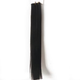 Full Cuticle European Natural Black Colour Russian Remy Virgin Hair Flat weft Hair extensions Double Drawn 100g piece & 3pcs pack