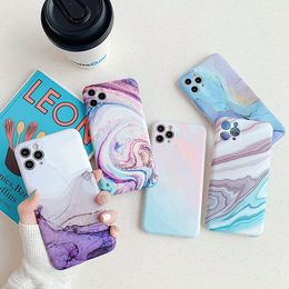 Marble pattern suitable for 11Pro/Max X/XR gradient mobile phone case 7Plus fine hole protective cover