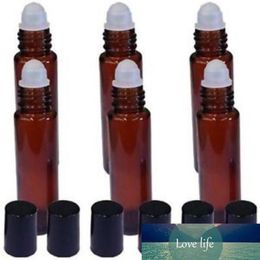 Essential Oil Roller Brown Bottles [GLASS ROLLER] 10ml Refillable Glass Colour Roll On for Fragrance Essential Oil