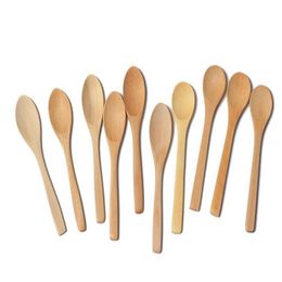 500pcs/lot Fast Shipping 13cmx2.7cm Wooden Spoons Honey Spoon Spoons wood Spoons 6 styles
