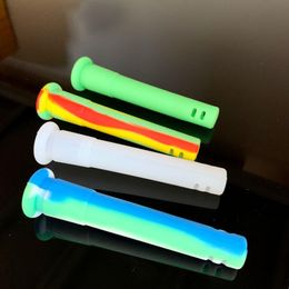 Smoking Accessories 3.0inches Silicone downstem Unbreakable Accessory 14mm Female 18mm Male Air Cut Dropdown For wholesale