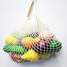 Shopping Bags Mesh Net String Bag Reusable Tote Vegetable Fruit Storage Handbag Foldable Home Handbags Grocery Tote Knitting Bag HHD1503