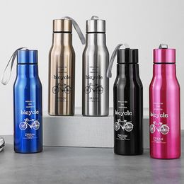 600ml Single Wall Sport Travel Stainless Tumbler Outdoor Hiking Camping Portable Vacuum Flask Thermos Water Bottle