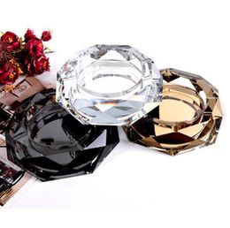 Crystal glass octagonal ashtray 5 colors fashion creative hotel restaurant home furnishing accessories craft ashtray free shipping SN1481