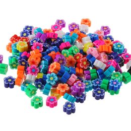 300Pcs/lot DIY Jewellery Polymer Clay Beads Flower Pieces Mixed Bracelet Accessory Slices Jewellery Making