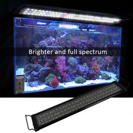 -[US] 18W 78LED Wassergraslampe 23.6inch Black US Standard Aquarium LED-Licht Super Slim-Fischtank Wasseranlage Wachsen Beleuchtung
