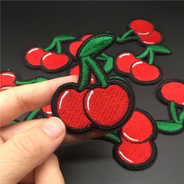 Cherry Fruit Cute Clothing Patch Size: 4.8x5.2cm Diy Embroidered Iron On Patch for Clothes Sticker Girls T-Shirt Dress Appliques