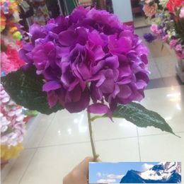 Dia of 22cm Flower Head 80cm 31.5"Long Artificial Silk Flowers Single Hydrangeas Craft Ornament for Wedding Home Party Decorations