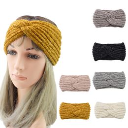 Winter Ear Warmer Headband Handmade Elastic Wool Knitted Headband Head wrap Hairband Women Girls Hair Band Accessories