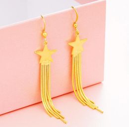 Fashion woman Snake chain Tassel gold Earrings Dangle Chandelier Earrings 2 style selection Gold Colorfast bride Earrings