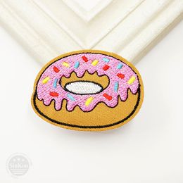 Doughnuts (Size:6.3X4.8cm) DIY Cloth Badges Mend Decorate Patch Jeans Jackets Bag Clothes Apparel Sewing Decoration Applique