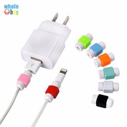 1000pcs/lot Multi Colors USB Cable Protector Mobile Phone Charger Cord Protector Silicone For IPhone Line Protective Silicone Winding Clips