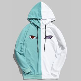 New Summer Anime Brand Printing The Sharingan Double Color Hoodies Pullover Sweatshirt Harajuku Hip Hop Streetwear Clothes Y0319