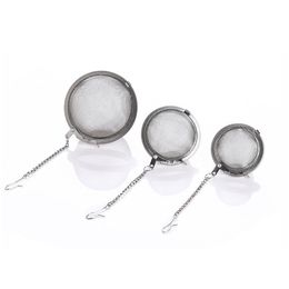 2021 new Ball tea infuser with chain stainless steel portable mesh loose leaf filter metal kitchen teaware strainer
