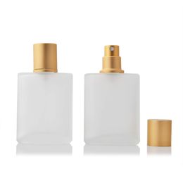 30ML Frost Empty Glass Spray Bottles for Essential Oils, 1oz Frosted Travel Spray Bottle with Gold Plastic Sprayer