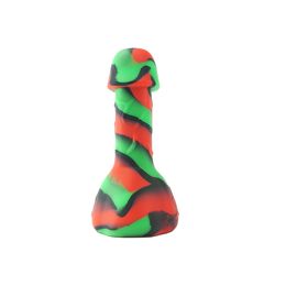 Wholesale Silicone Water Bongs Hookah tobacco hand Pipes body Shape Concentrate Oil Dab Rig Dry Herb Wax Dabbing Bong 5 Pcs/lot