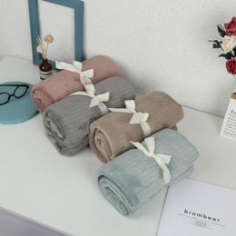 Blanket flannel blanket blankets small summer single custom logo air-conditioned office lunch nap blanket coral fleece carpet
