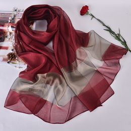 Scarves Fashion Silk Shawls For Women Elegant Hijab Scarf Female 200*70cm Long Stoles Beach Shawl Neck Scarfs Ladies Spring