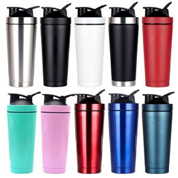 Wholesale Outdoor Sport Shake Bottle 550ml 750ml Vacuum Flask Double Wall Insulated Sport Protein Metal Shake Thermos