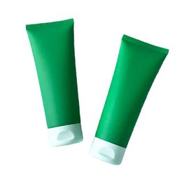 Frosted Cosmetic Tube Packaging Travel Bottle 100g Green Facial Cleanser Container Refillable Hand Cream Squeeze Soft Tube 50pcs