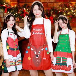 Merry Christmas Apron Christmas Decorations Santa Claus Apron Dinner Party Kitchen Cooking Women Aprons Christmas Party Props BH0102 TQQ