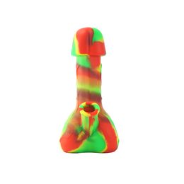 Newest glow in dark bongs silicone water pipes smoking silicone bong ten colors for choice glass bongs glass water pipe silicone water pipe