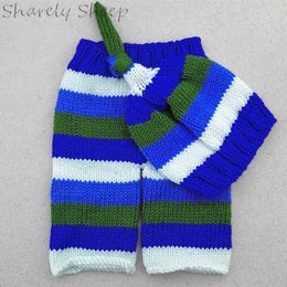 Recém -nascidos Propções de bebê menino menina postot crochet roupa listrada