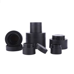 3g 5g 10g 15g 30g 50g 80g Frosted Black Cream Bottle Cosmetic Container Plastic Makeup Facial Cream Jars WB2654