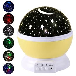 Night Light Projector Lamp Stars Starry Sky LED Projector Children Kids Baby Sleep Romantic Led Projection Lamp Party Decoration GGA3710-2