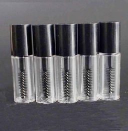 3ml 1pcs Pack3ml Empty Mascara Tube Eyelash Cream Vial Liquid Bottle Sample Cosmetic Container with Leakproof Inner Black Cap