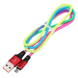 cgjxs Colourful 1m /3ft Usb Cables Fast Charging 2a High Quality Rainbow Data Cable For Android Phone Type C Samsung S8 S9 S10 Note 9 Note 8