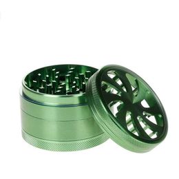 NEW Top transparent sunroof Petals Tobacco Smoking Herb Grinder 63mm Aluminium Alloy wheel Cigarette Herbal Crusher