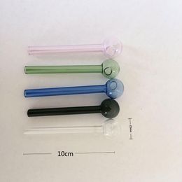 Thick Pyrex glass Smoking oil burner pipe Clear Great Tube Colourful Nail Pipes