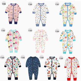 Autumn 10 Styles Newborn Baby Cartoon Rompers Baby Infant Boy Casual Clothes Unisex Toddler Zipper Romper Long Sleeve Cotton Jumpsuit M2779