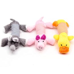 Home Garden Plush Cat Toys Cute Pig Elephant Duck Plushed Lovely Pet Supplies