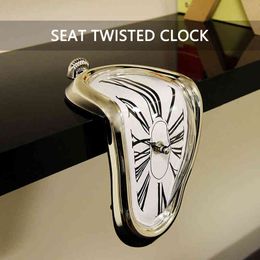 Wall Clock Novel Surreal Melting Distorted Wall Clocks Surrealist Salvador Dali Style Wall Watch Home Decoration Clocks Gift H1230